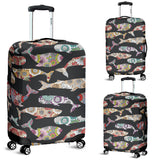Whale Flower Tribal Pattern Luggage Covers