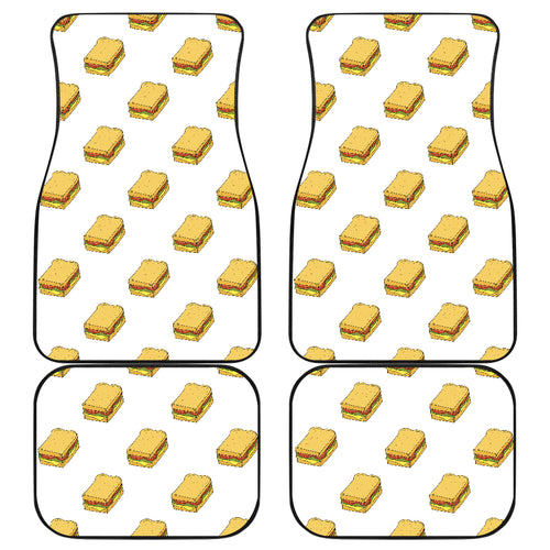 Sandwich Pattern Print Design 04 Front and Back Car Mats