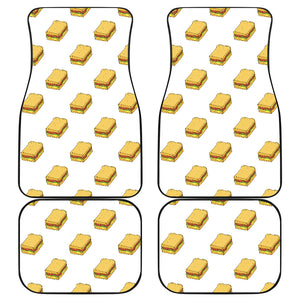 Sandwich Pattern Print Design 04 Front and Back Car Mats