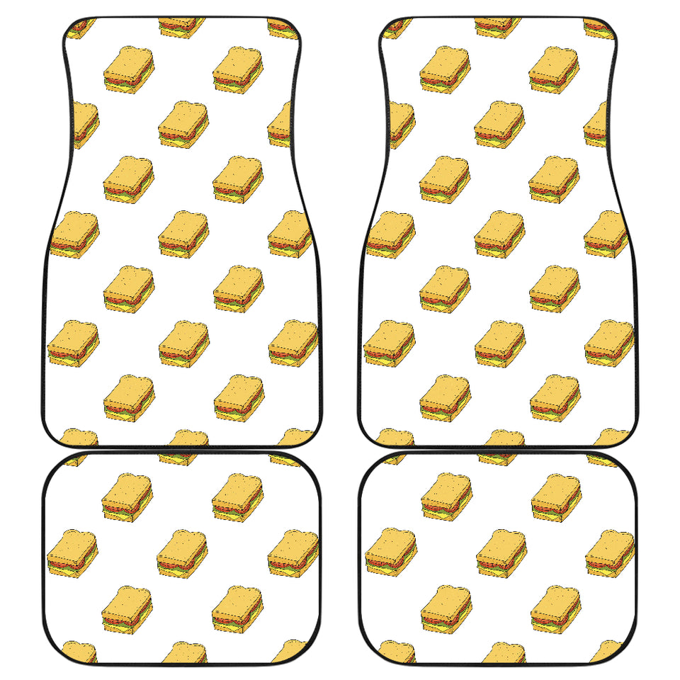 Sandwich Pattern Print Design 04 Front and Back Car Mats