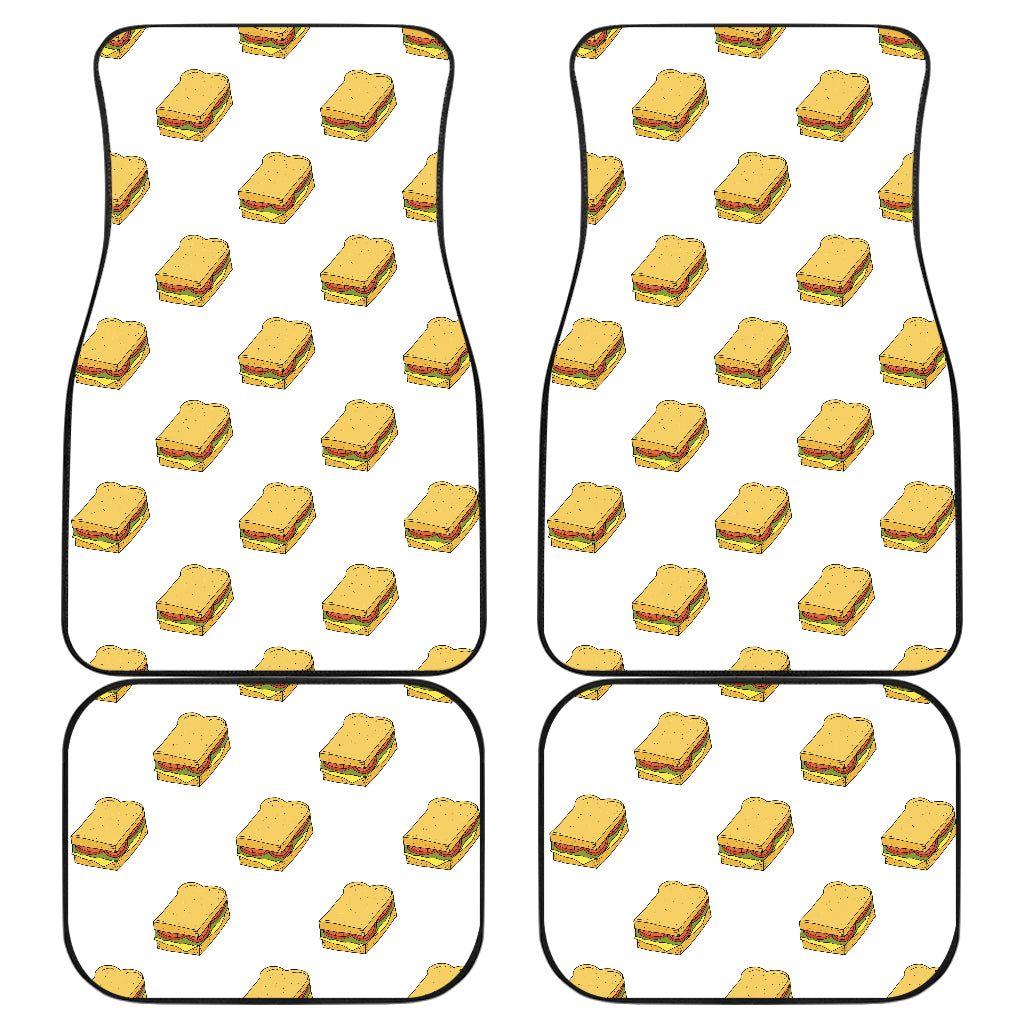 Sandwich Pattern Print Design 04 Front and Back Car Mats