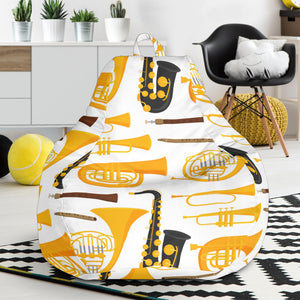 Saxophone Theme Pattern Bean Bag Cover