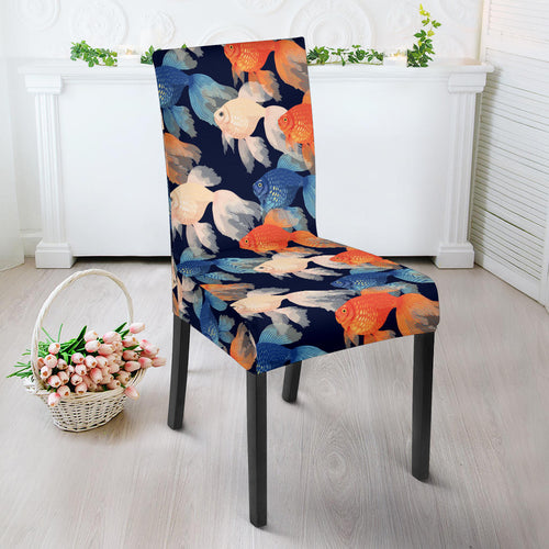 Goldfish Pattern Print Design 04 Dining Chair Slipcover