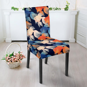 Goldfish Pattern Print Design 04 Dining Chair Slipcover