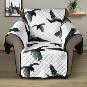 Crow Water Color Pattern Recliner Cover Protector
