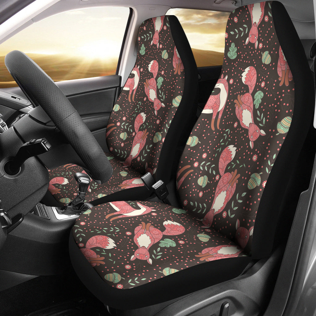 Fox Tribal Nut Pattern Universal Fit Car Seat Covers