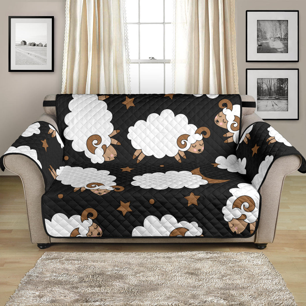 Cute Sheep Pattern Loveseat Couch Cover Protector