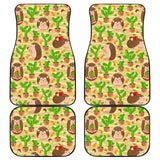 Hedgehog Pattern Print Design 02 Front and Back Car Mats