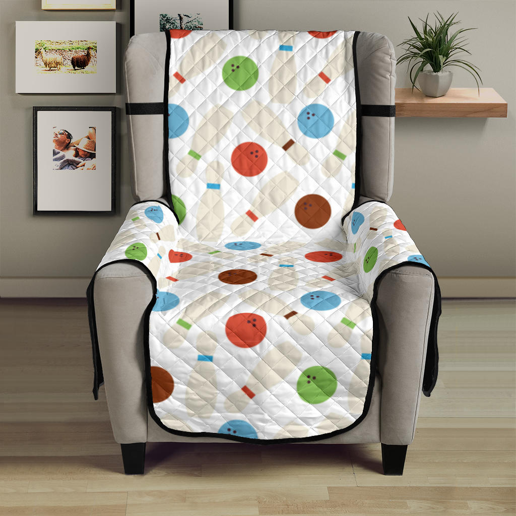 Bowling Ball and Pin Pattern Chair Cover Protector