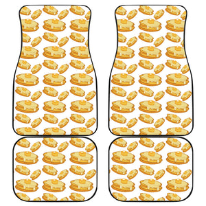 Pancake Pattern Print Design 05 Front and Back Car Mats