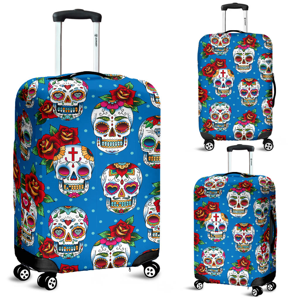 Suger Skull Rose Pattern Luggage Covers