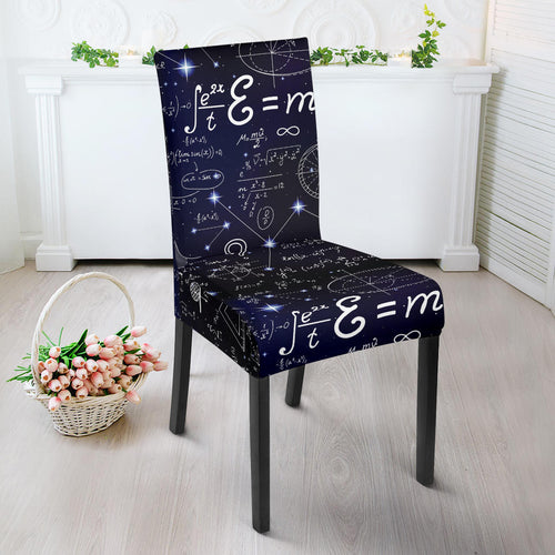 Math Pattern Print Design 02 Dining Chair Slipcover
