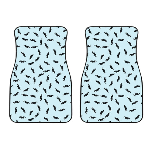 Mustache Beard Pattern Print Design 03 Front Car Mats