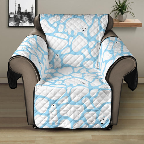 Polar Bear Ice Pattern Recliner Cover Protector