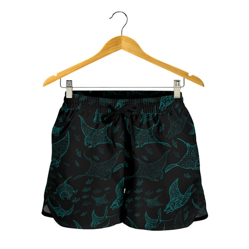 Stingray Pattern Print Design 02 Women Shorts