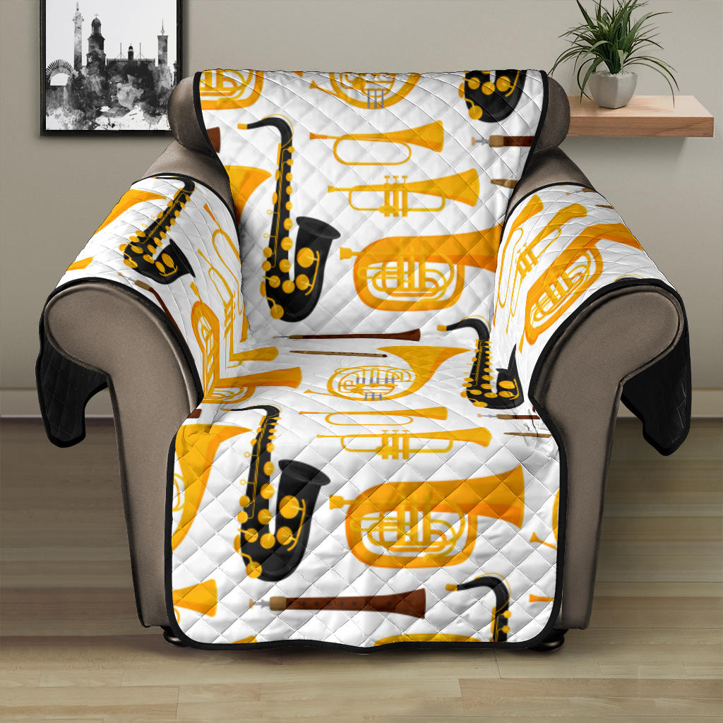 Saxophone Theme Pattern Recliner Cover Protector