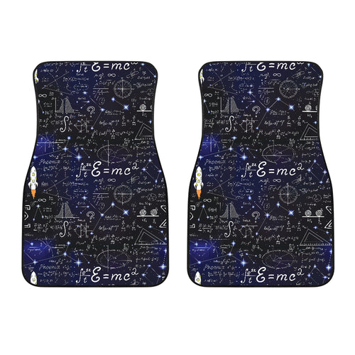 Math Pattern Print Design 02 Front Car Mats