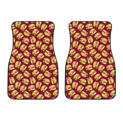 Hamburger Pattern Print Design 01 Front Car Mats