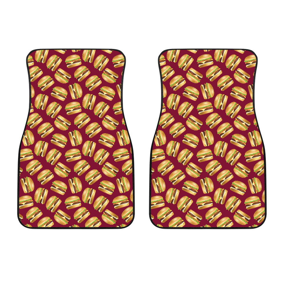 Hamburger Pattern Print Design 01 Front Car Mats