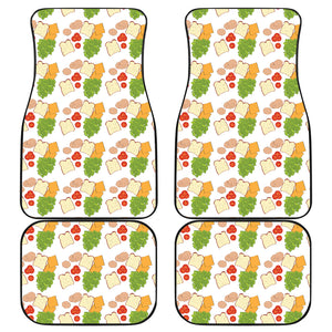 Sandwich Pattern Print Design 02 Front and Back Car Mats