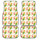 Sandwich Pattern Print Design 02 Front and Back Car Mats