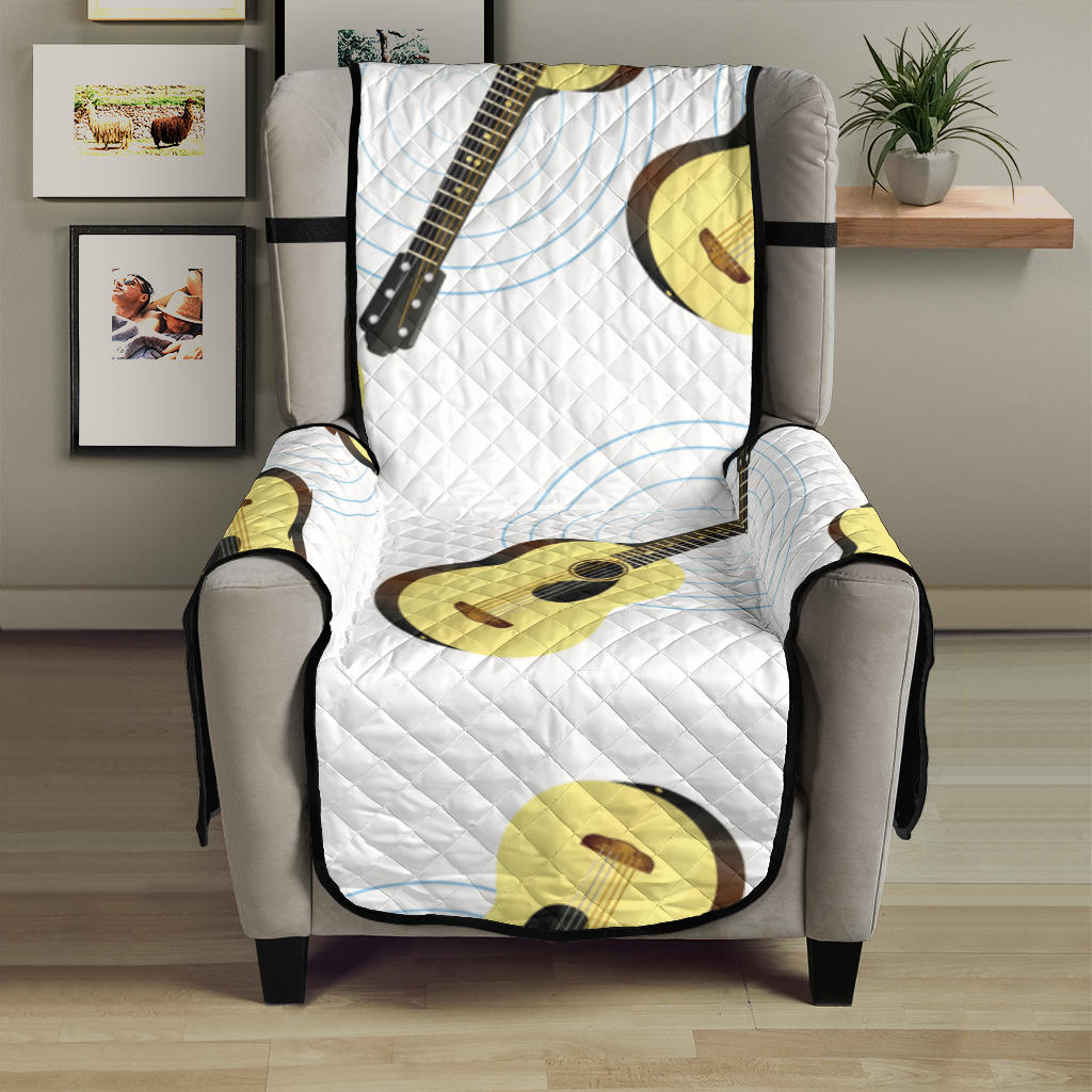 Classic Guitar Pattern Chair Cover Protector