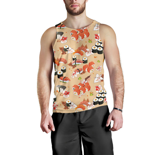 Sushi Pattern Men Tank Top