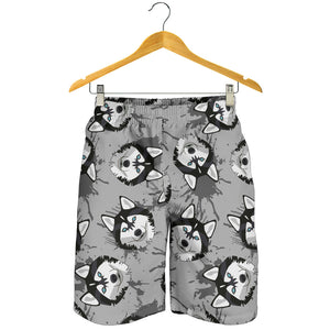 Siberian Husky Pattern Theme Men Shorts
