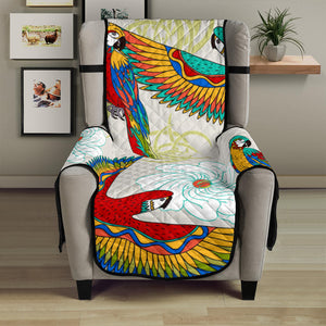 Parrot Flower Pattern Chair Cover Protector