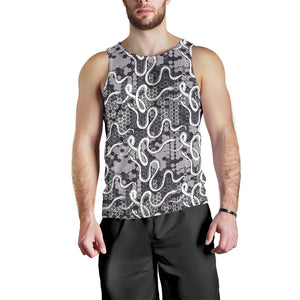 Snake Gray Pattern Men Tank Top