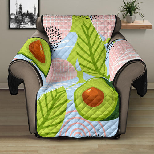 Avocado Pattern Theme Recliner Cover Protector