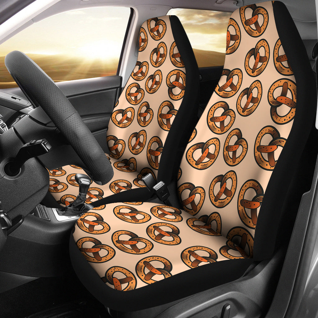 Pretzels Pattern Print Design 02 Universal Fit Car Seat Covers