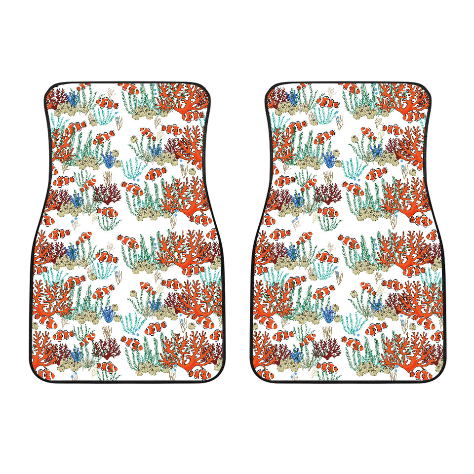 Clown Fish Pattern Print Design 04 Front Car Mats