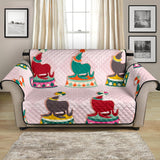 Colorful Sea Lion Pattern Loveseat Couch Cover Protector