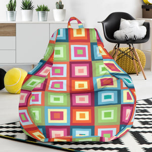 Rainbow Rectancular Pattern Bean Bag Cover