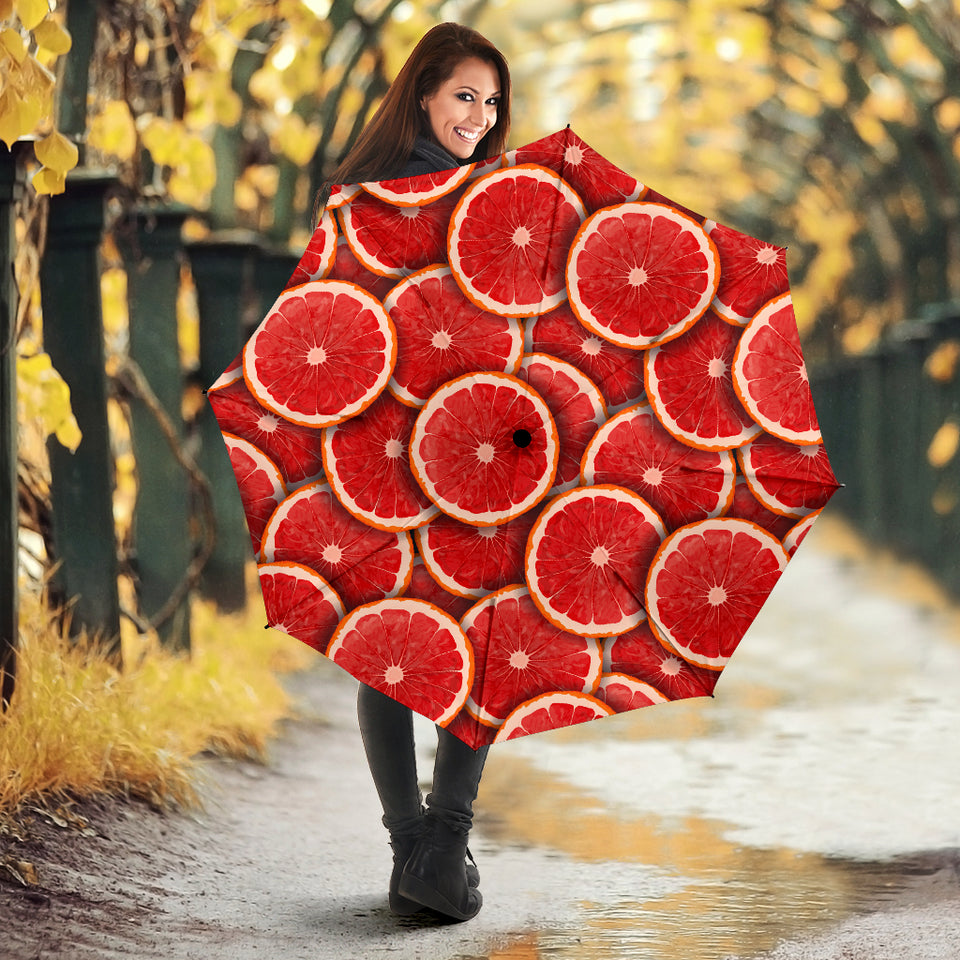 Sliced Grapefruit Pattern Background Umbrella