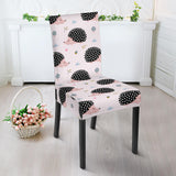 Hedgehog Pattern Print Design 04 Dining Chair Slipcover