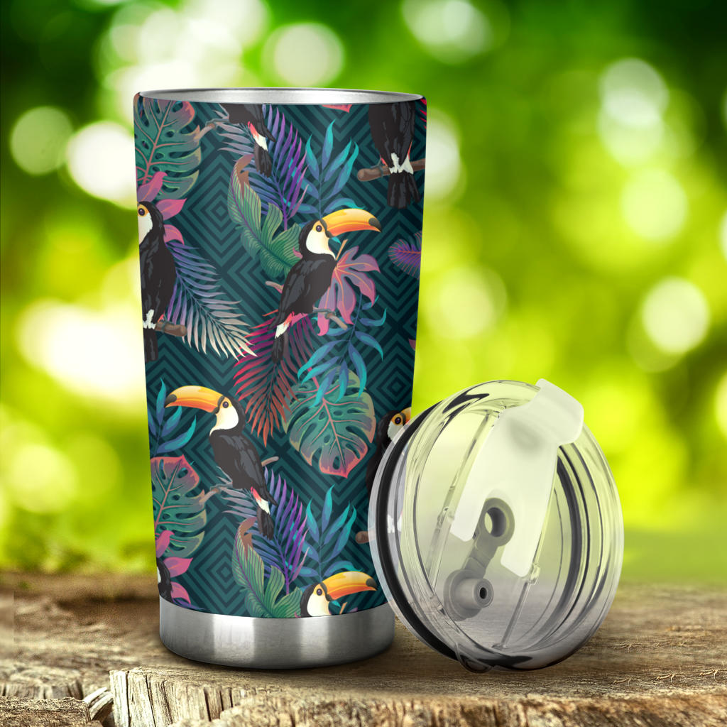 Toucan Pattern Tumbler