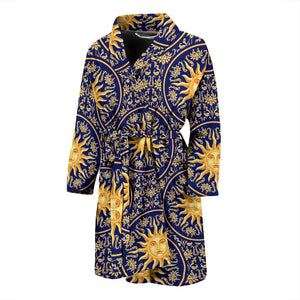 Sun Pattern Men Bathrobe