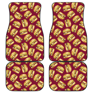 Hamburger Pattern Print Design 01 Front and Back Car Mats