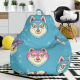 Siberian Husky Head Pattern Bean Bag Cover