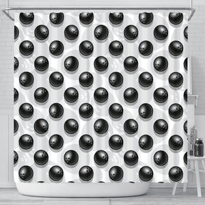 Bowling Ball Pattern Shower Curtain Fulfilled In US
