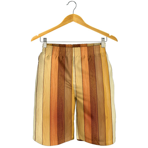 Wood Printed Pattern Print Design 01 Men Shorts