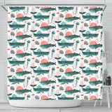 Whale Jelly Fish Pattern  Shower Curtain Fulfilled In US