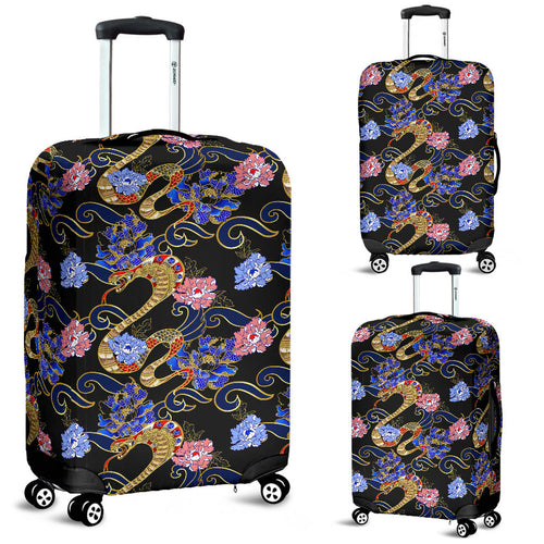 Snake Flower Pattern Luggage Covers