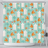 Windmill Pattern Theme Shower Curtain Fulfilled In US