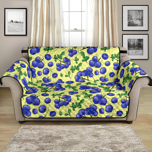 Blueberry Leaves Pattern Loveseat Couch Cover Protector