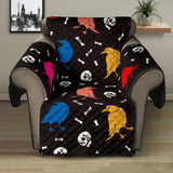 Colorful Crow Pattern Recliner Cover Protector