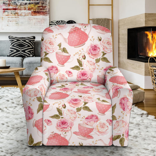 Tea pots Pattern Print Design 04 Recliner Chair Slipcover