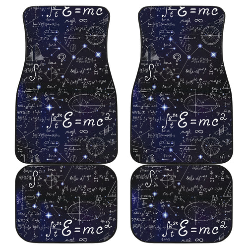 Math Pattern Print Design 02 Front and Back Car Mats